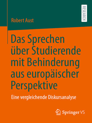 cover image of Das Sprechen über Studierende mit Behinderung aus europäischer Perspektive